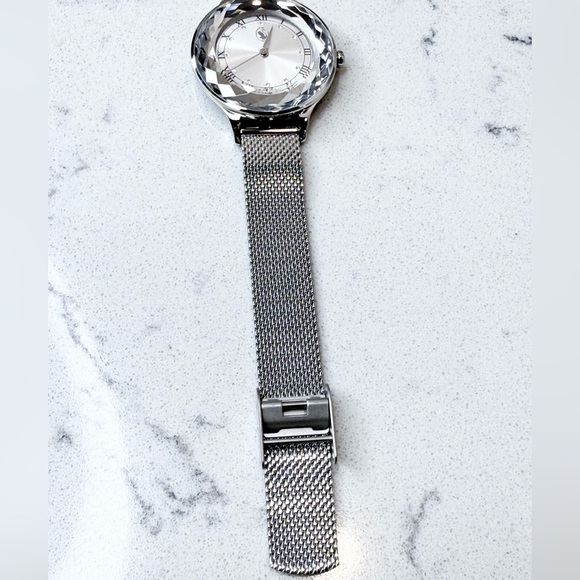 SWAROVSKI Octea Nova Quartz Silver Dial Stainless Steel Mesh Band Watch - Picture 6 of 10